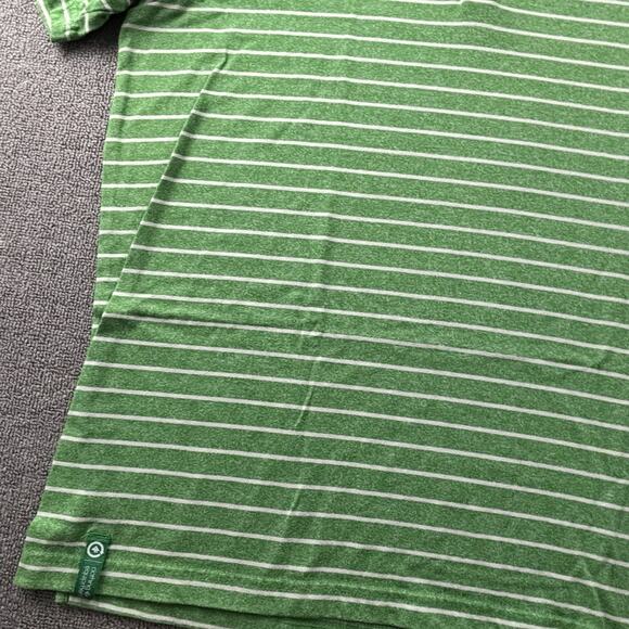 LRG Shirt Adult 2XL XXL Green Striped Henley Short Sleeve Casual Men's - Picture 7 of 14